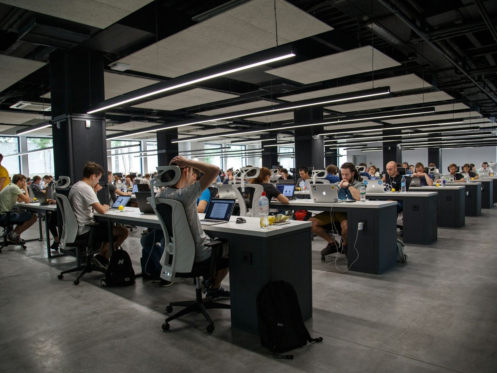 Team at work in a modern office